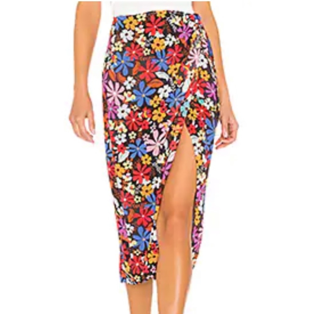 Revolve Yahaira Skirt in Floral Multi by House of Harlow 1960